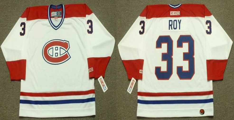 2019 Men Montreal Canadiens 33 Roy White CCM NHL jerseys